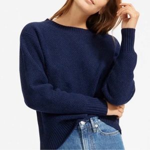 Everlane Stroopwafel ReCashmere Sweater in Navy